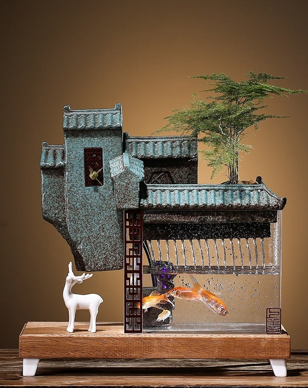 Fontaine Faite avec un Aquarium