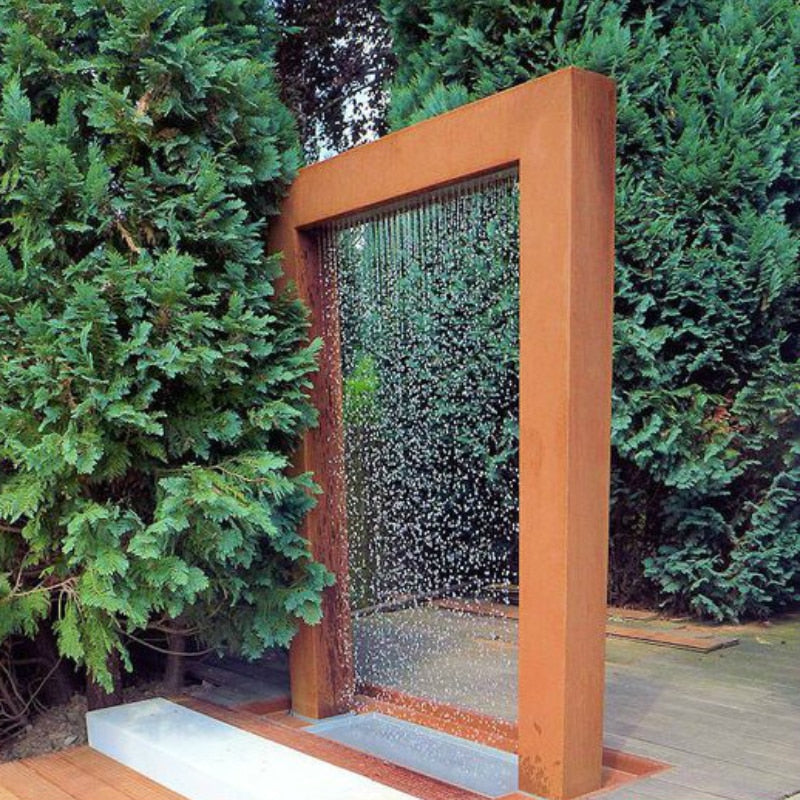 chillscreamni Fontaine d'extérieur moderne de 101,6 cm de hauteur –  Fontaine de jardin d'extérieur à 4 pots avec design contemporain pour  jardin