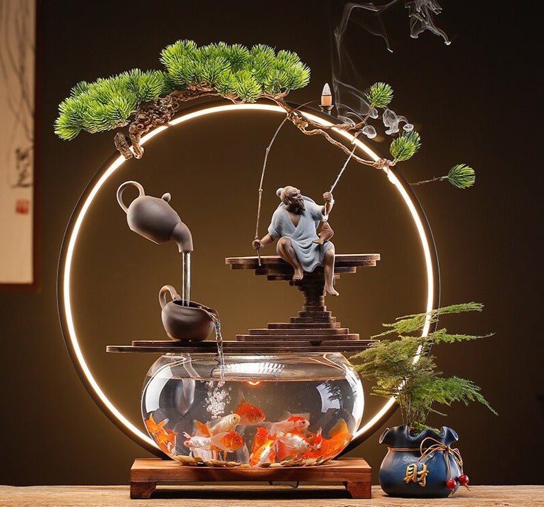 Aquarium Design avec Fontaine