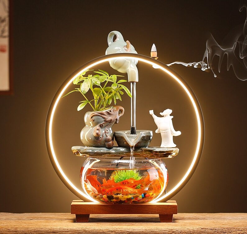 Aquarium Design avec Fontaine