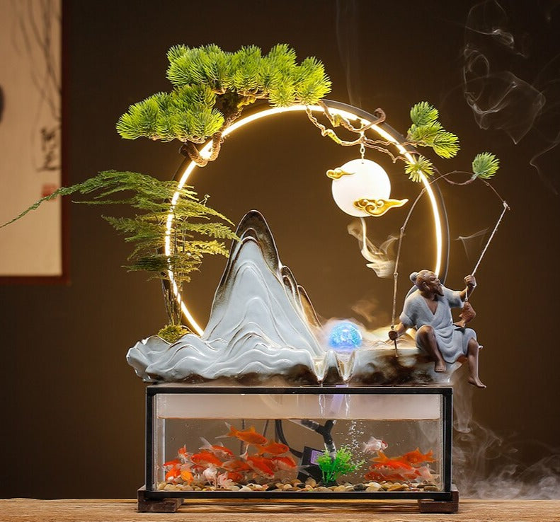 Aquarium Design avec Fontaine