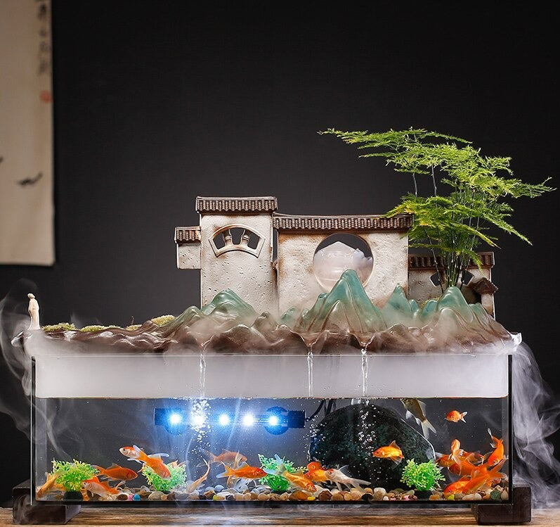 Aquarium Design avec Fontaine
