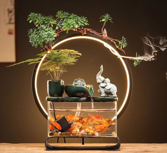 Aquarium Design avec Fontaine