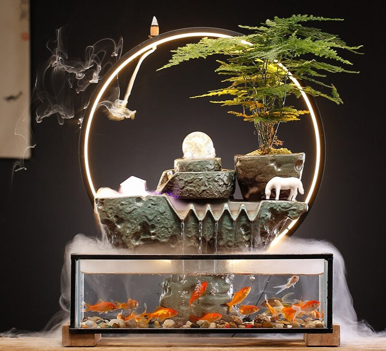 Aquarium Design avec Fontaine
