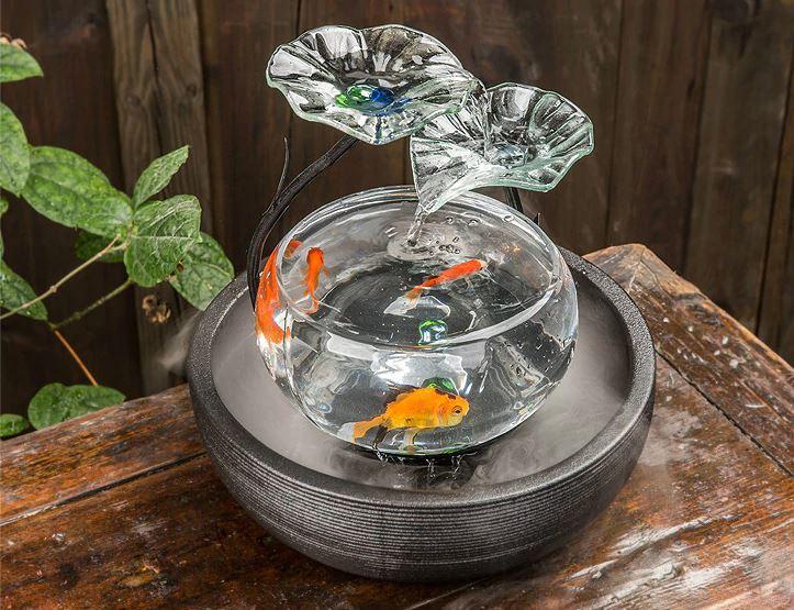 Aquarium fontaine boule
