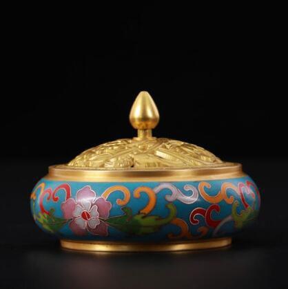 Encensoir en laiton turquoise