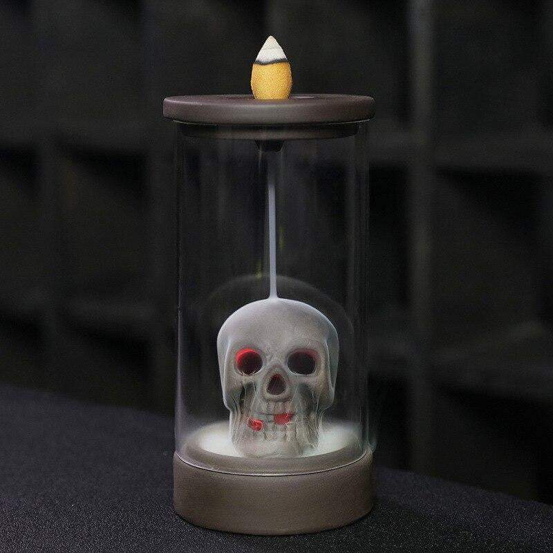 Brûle encens tête de mort Cône