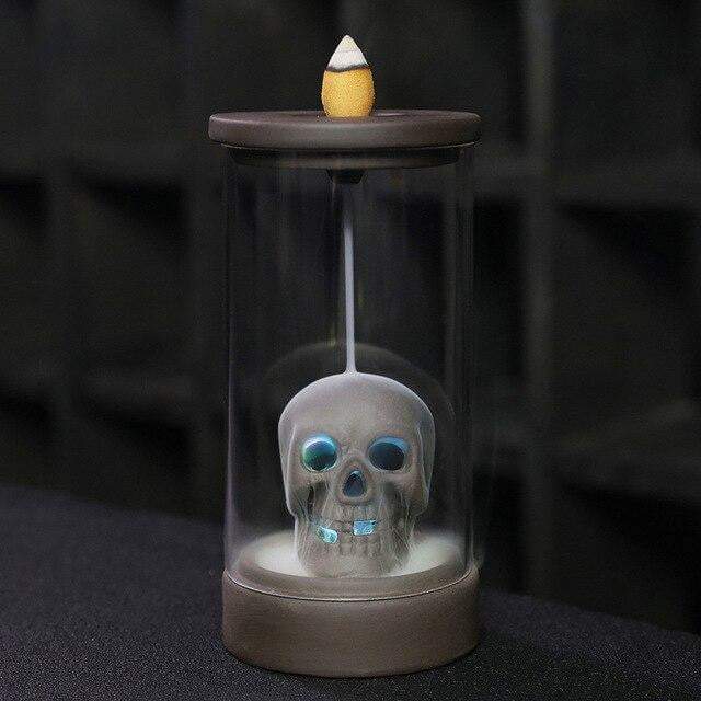 Brûle encens tête de mort LED
