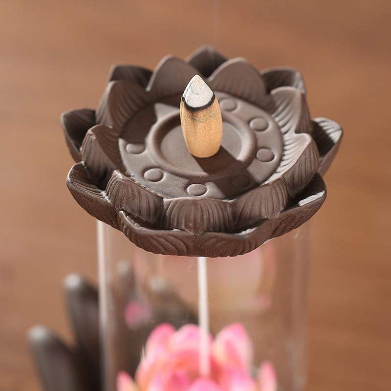 Brûleur d'encens à reflux lotus