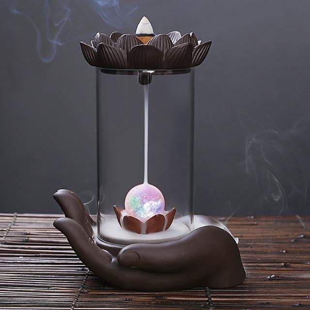 Brûleur d'encens boule lotus