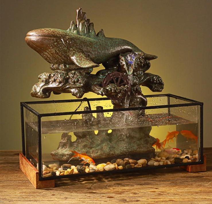 Fontaine cascade aquarium