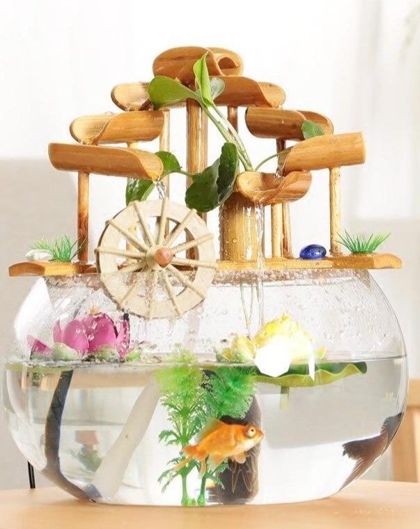 Fontaine bambou intérieur cuisine
