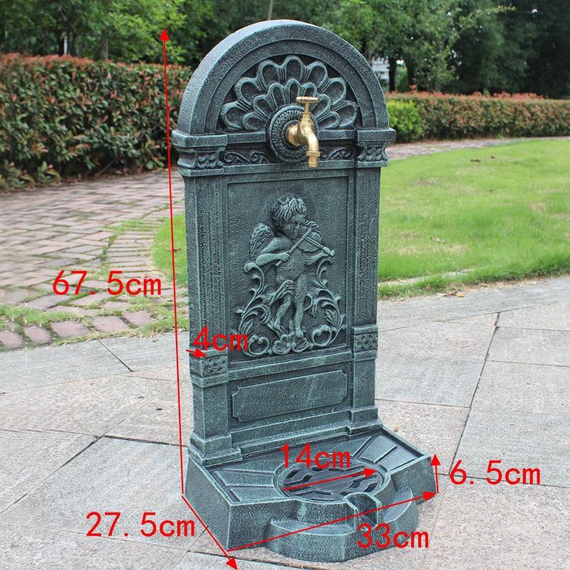 Mesure fontaine murale sur pied