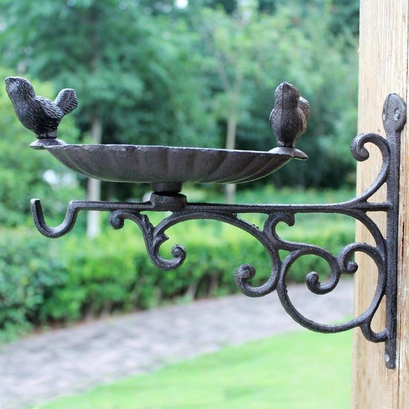 Bain d'oiseau en fonte mangeoire abreuvoir baignoire oiseaux jardin