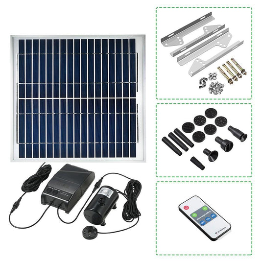 Fontaine solaire lac