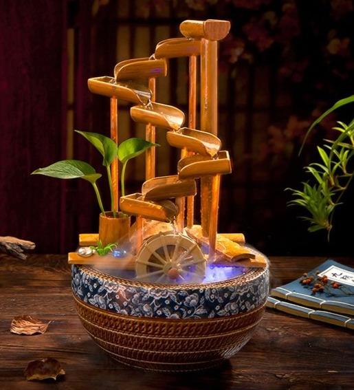 Fontaine bambou intérieur zen