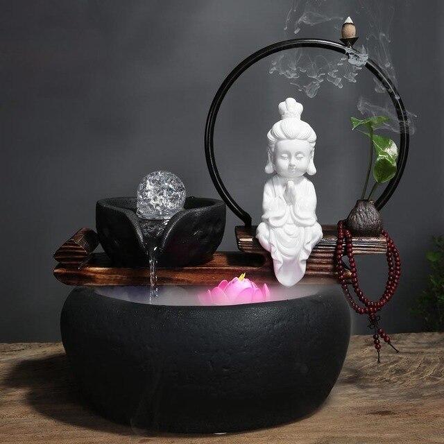 Fontaine zen eau et encens