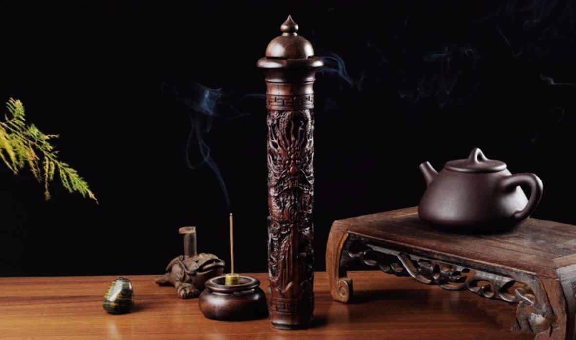 Porte encens bois