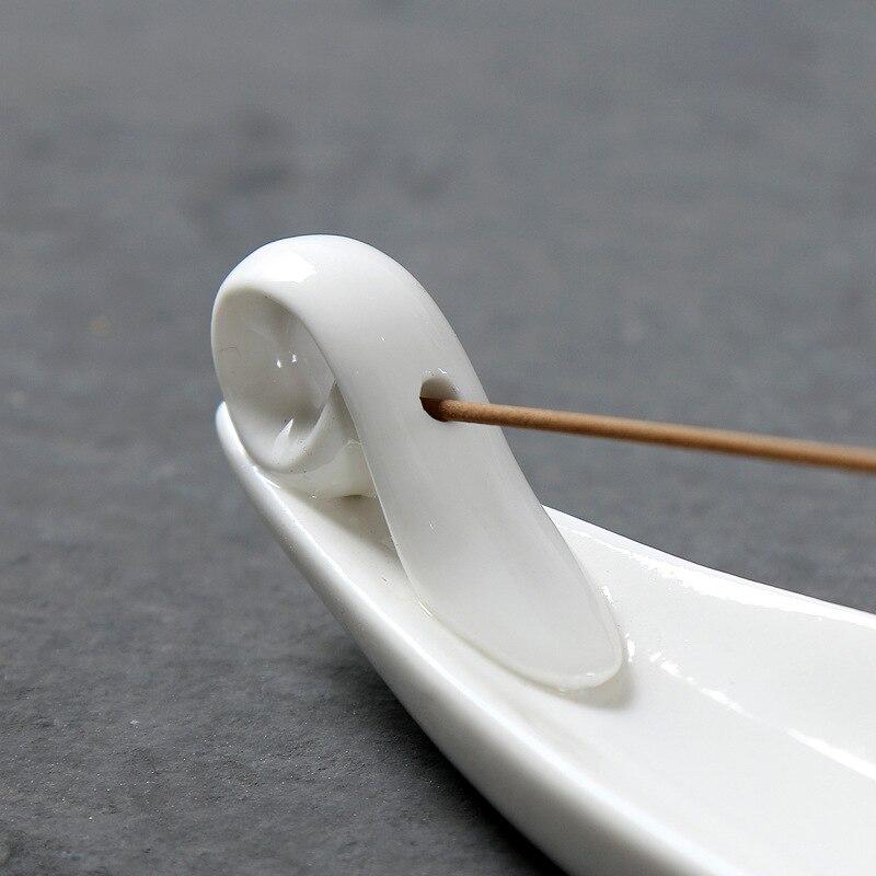 Porte encens céramique blanche