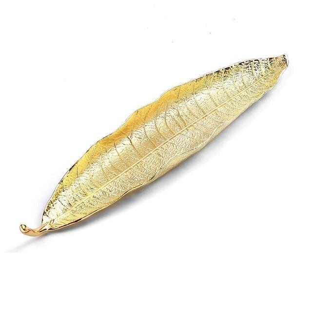 Porte encens feuille d'or