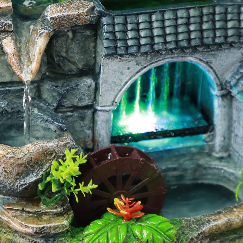Fontaine à Eau Lumineuse Moderne Circulaire | Jardin Enchanteur Fontaine à Eau Lumineuse Moderne Circulaire | Jardin Enchanteur