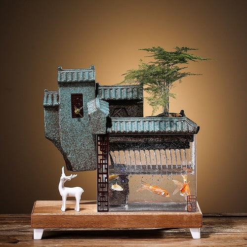 Fontaine Faite avec un Aquarium