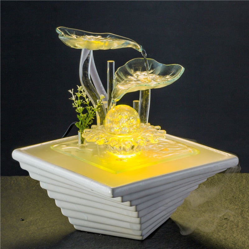 Fontaine d'eau d'intérieur avec Lumières LED Fontaine d'eau d'intérieur avec Roches Naturelles de Rivière Lumières LED Fontaine de Table en Cascade éclairée pour la Fontaine d'eau d'intérieur avec Lumières LED Fontaine d'eau d'intérieur avec Roches Naturelles de Rivière Lumières LED Fontaine de Table en Cascade éclairée pour la