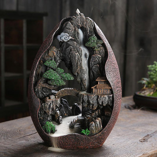 Lachineuse - Fontaine à Encens Dragon - Brule Encens Cascade 15,5 cm - en  Céramique - Porte Encens pour