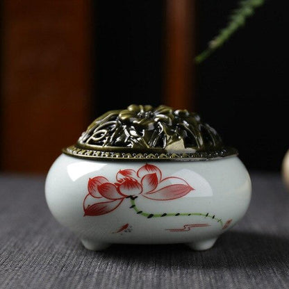 Encensoir céramique lotus