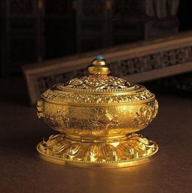 Encensoir bronze doré