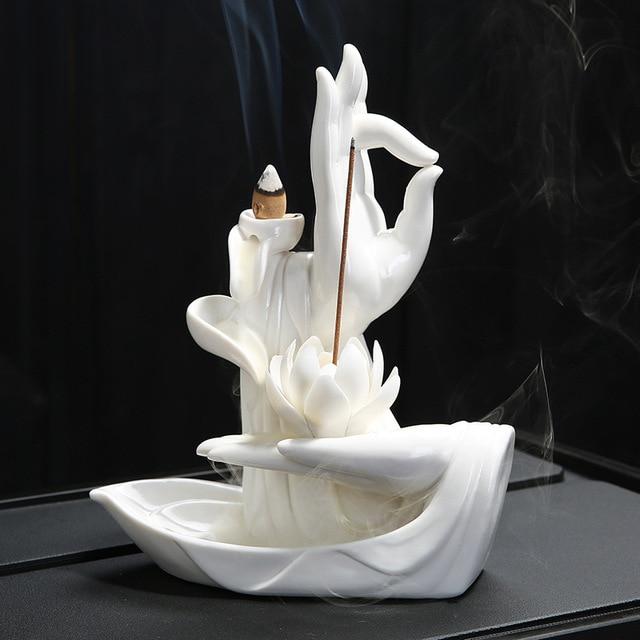 Fontaine à encens zen blanc