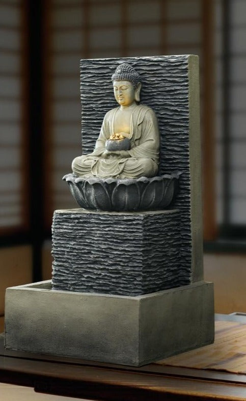 Bouddha zen fontaine