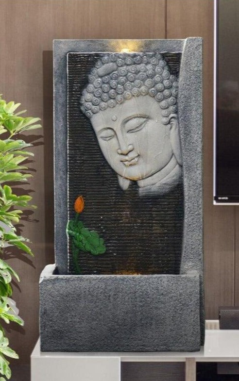 Fontaine visage de Bouddha zen