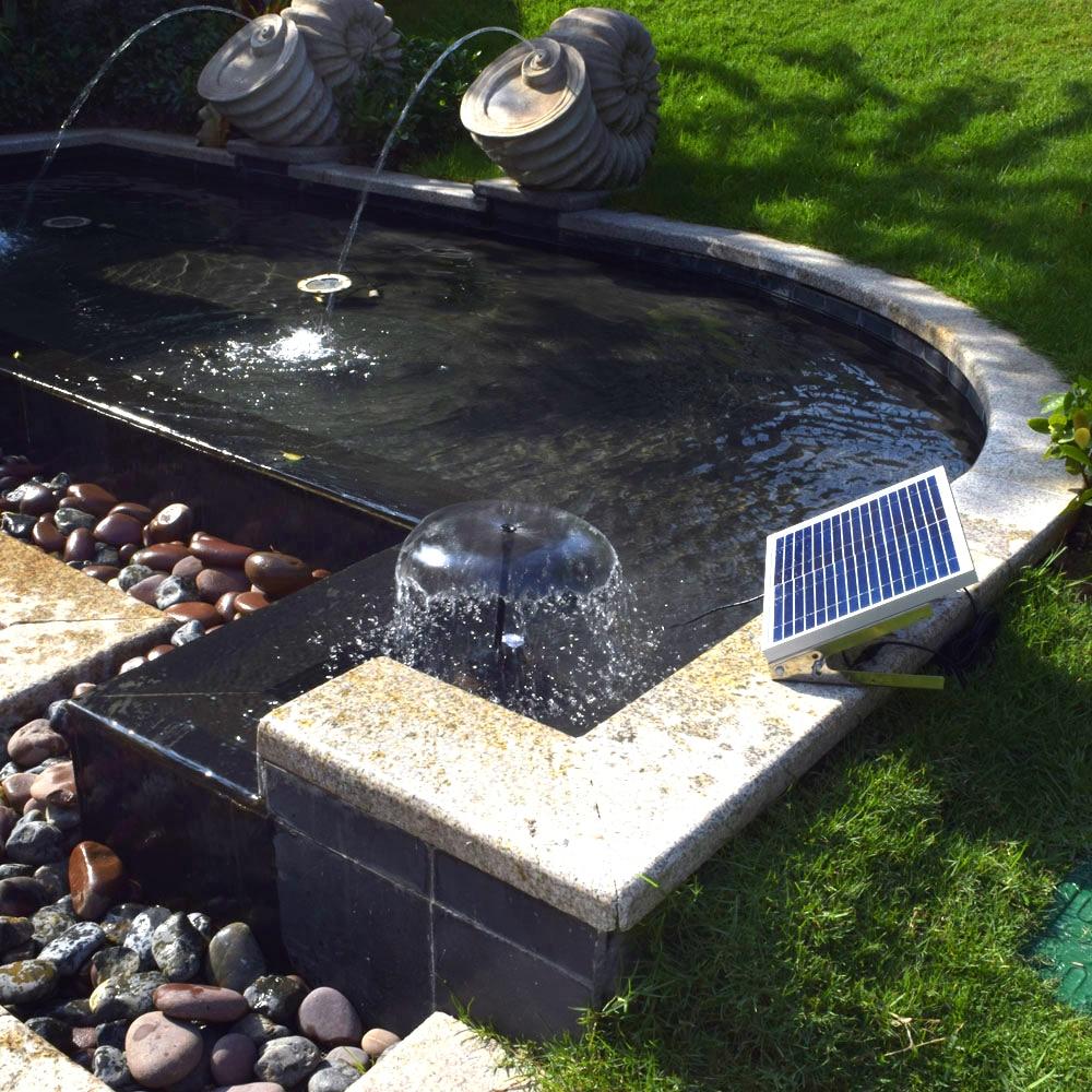 Fontaine solaire 3,5 W pour jardin Pond Pompe à eau solaire avec 6 lumières  LED, fontaine flottante, fontaine de jardin pour l'extérieur avec