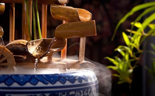 Fontaine zen d'intérieur bambou