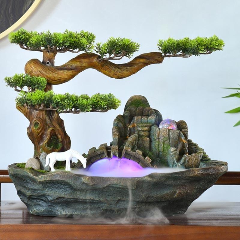 Jardin Zen Lila avec plateau en bois et accessoires - Accessoires de déco -  Décomania