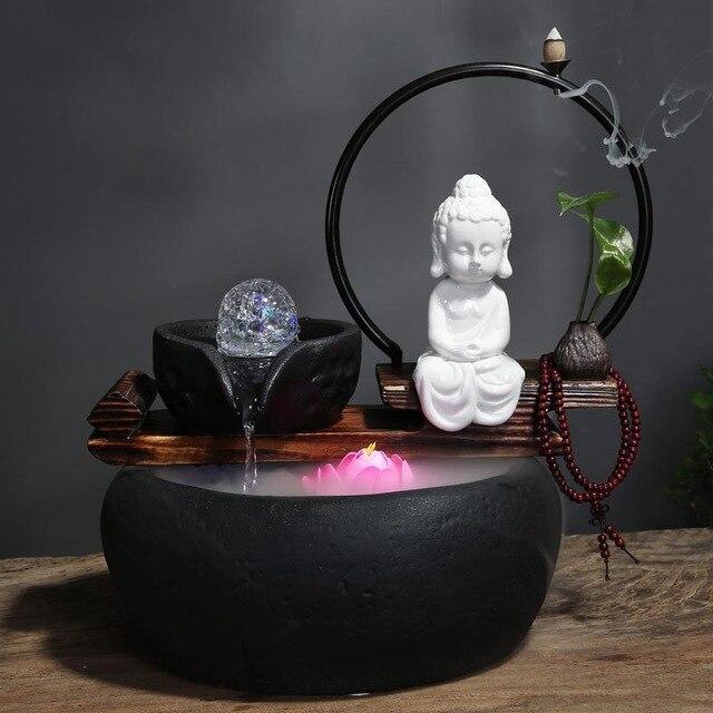 Fontaine zen eau et encens
