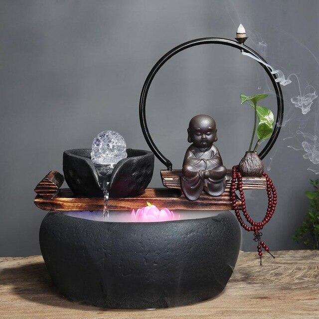 Fontaine zen eau et encens