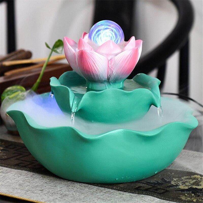 Fontaine avec un lotus
