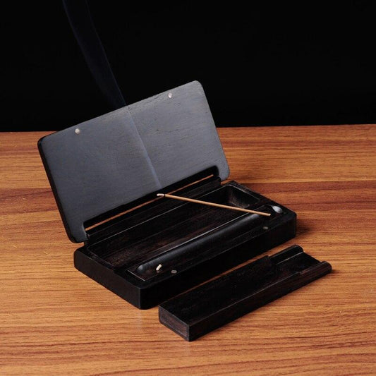 Porte encens bois et réserve